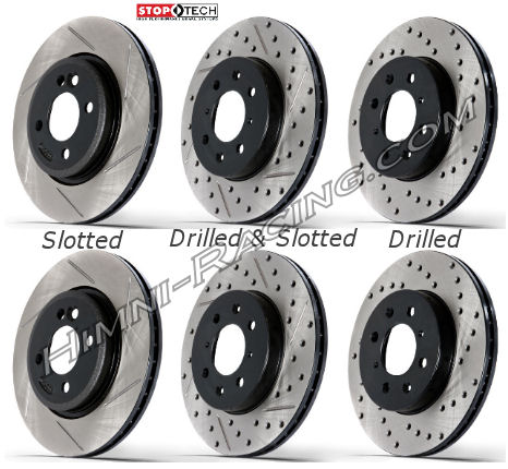 StopTech Brake Rotors REAR Drilled/Slotted 03-11 Mazda RX8